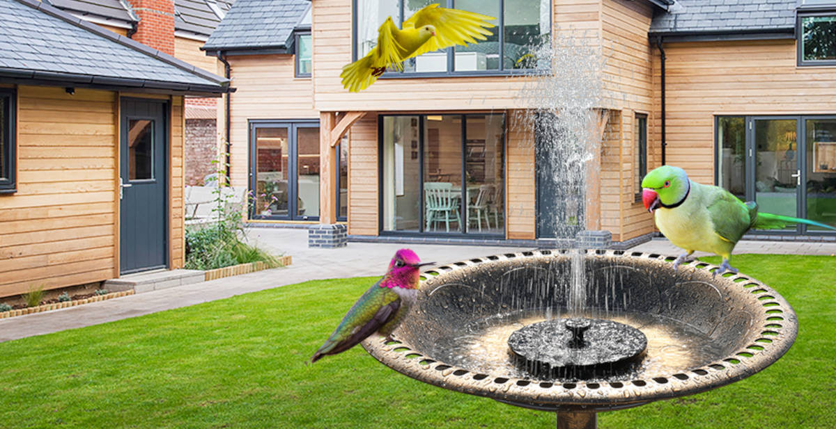 Bird Bath Fountains What To Consider For The Best Of 2024   Outdoor Bird Bath Fountains And Birds 