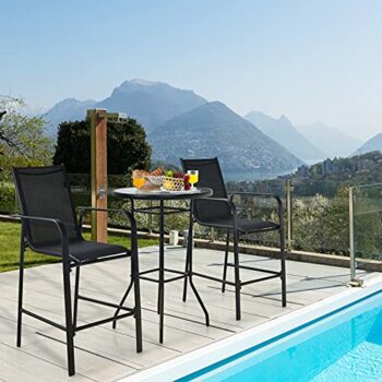 3 Piece Outdoor Bar Height Bistro Sets