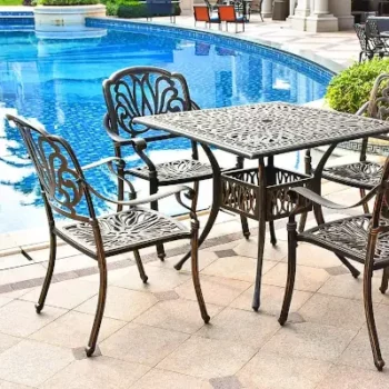 5 Piece Outdoor Dining Sets With Umbrella Hole