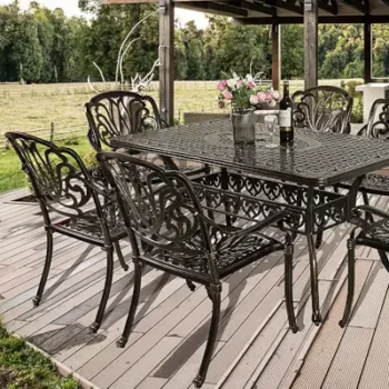 7 Piece Cast Aluminum Outdoor Dining Sets
