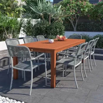 9 Piece Outdoor Dining Sets With Umbrella Hole