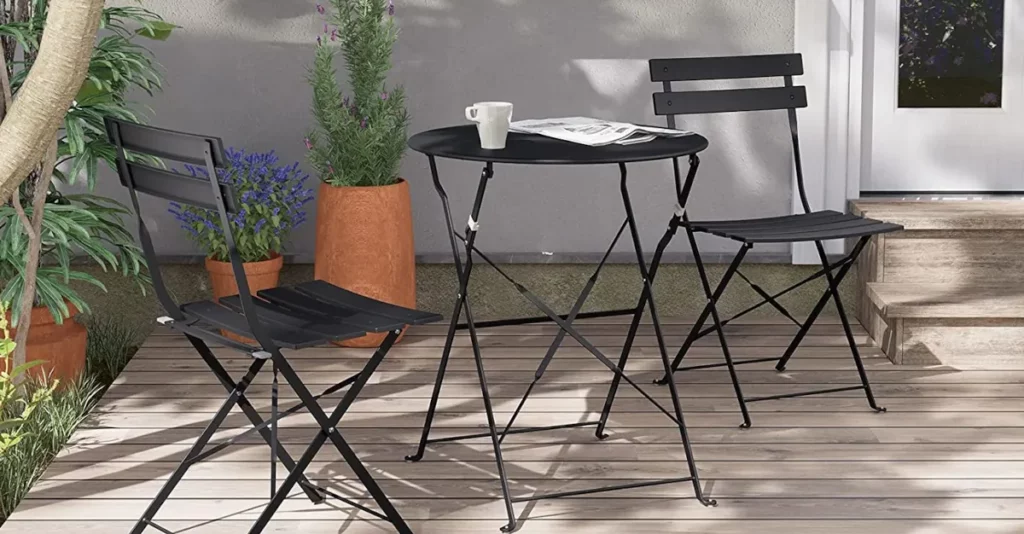 Black Outdoor Bistro Sets for yard patio set featured