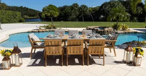 best 9 piece teak outdoor dining sets for patio featured
