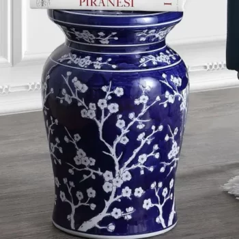 Blue and White Ceramic Garden Stools