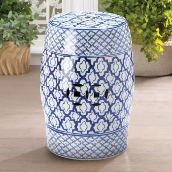 Blue and White Garden Stools