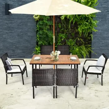 Outdoor Dining Sets For 6 With Umbrella