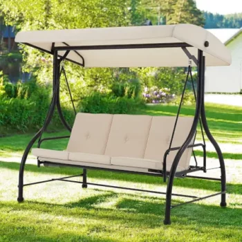 3 Person Patio Swings With Canopy