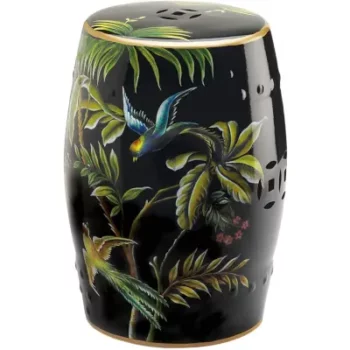 Black Ceramic Garden Stools