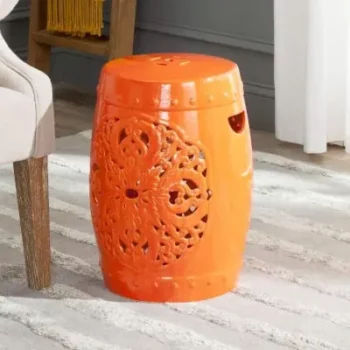 Orange Garden Stools