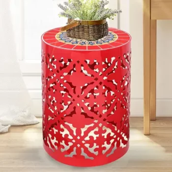 Red Garden Stools
