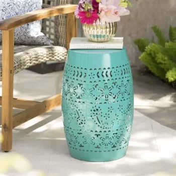Teal Garden Stools