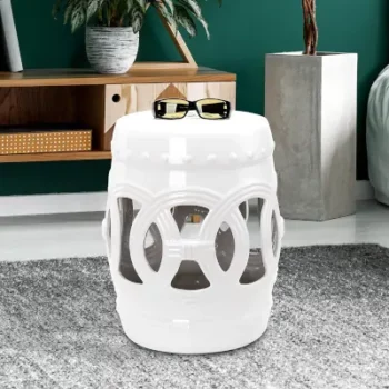White Ceramic Garden Stools