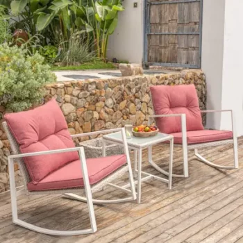 White Wicker Bistro Sets