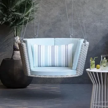 White Wicker Porch Swings