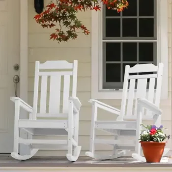 White Outdoor Rocking Chairs for sale
