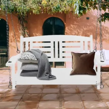 White Wooden Porch Swings