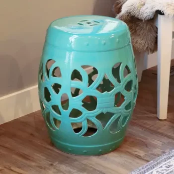 Light Blue & Turquoise Garden Stools